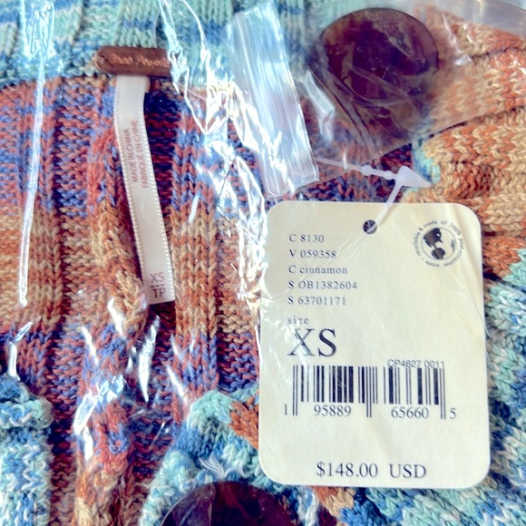 NEW FREE PEOPLE Spiced Brandy Wide Rib Knit Oversized Romper XSmall NWT - Picture 8 of 10